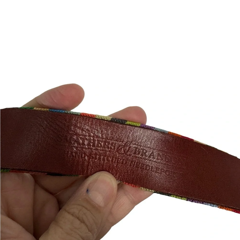 Smathers & Branson needlepoint belt Parson’s Stripe